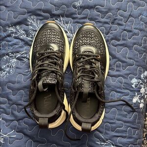 Zara Black and Cream Women's Sneakers